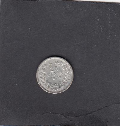 Beschrijving: 25 Cent WILHELMINA 